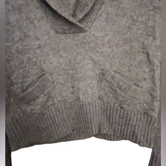 Vintage J Crew Alpaca and Wool Knit Sweater Taupe Collar Neck Preppy Academia - Picture 3 of 8